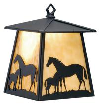 Meyda Black 82644 - 7.5"W Mare & Foal Hanging Wall Sconce