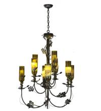 Meyda Black 82695 - 34"W Tuscan Vineyard 9 Arm Wine Bottle Chandelier