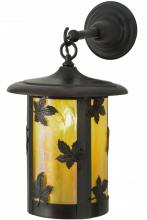 Meyda Black 90965 - 10"W Fulton Maple Leaf Hanging Wall Sconce