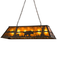 Meyda Black 98035 - 48" Long Black Bear Oblong Pendant