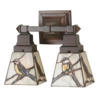 Meyda Black 98519 - 12"W Backyard Friends 2 LT Wall Sconce