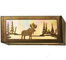 Meyda Black 98902 - 16"W Moose at Lake Vanity Light