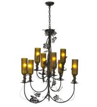 Meyda Black 99035 - 34" Wide Tuscan Vineyard 9 LT Wine Bottle Chandelier