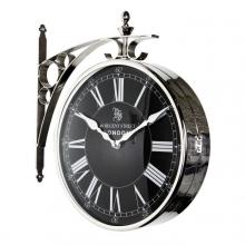 Eichholtz 104985 - Regent Street Clock, Nickel, Black, 13.78"W (104985 )