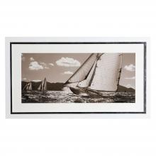 Eichholtz 105680 - Cory Silken Wall Art, Set of 2, White Frame, Aluminum Edge, 43.31"W (105680 )