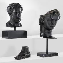 Eichholtz 105797 - Head of David Sculpture, Antique Bronze, Black Base, 14.57"W (105797 )