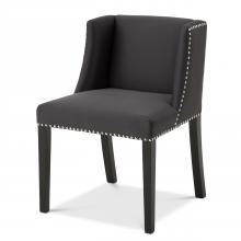 Eichholtz 106794U - St. James Dining Chair, Dark Gray, Nickel Nails, Black Legs, 32.28"H (106794U )