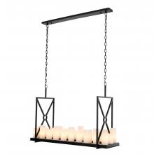 Eichholtz 109566UL - Commodore Linear Chandelier, 22-Light, LED Integrated, Black, 47.24"W (109566UL )