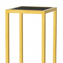 Eichholtz 109986 - Odeon Accent Table, Large, Gold, Black Marble, 9.84"W (109986 )