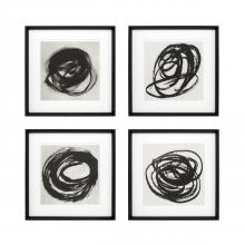 Eichholtz 110126 - Black & White Wall Art, Set of 4, Black Frame, 20.87"W (110126 )