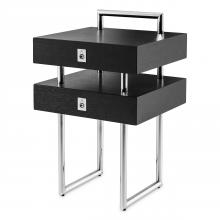 Eichholtz 110682 - Bedini Side Table, Black, Polished Stainless Steel, 31.1"H (110682 )