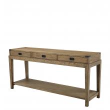 Eichholtz 110736 - Military Console, Oak, Gunmetal Hardware, 63.98"W (110736 )