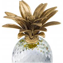 Eichholtz 110806 - Pineapple Sculpture, Crystal glass, Brass, 6.1"W (110806 )