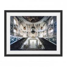 Eichholtz 110869 - Baroque Grand Staircase Wall Art, Black Frame, Gold Edge, 48.82"W (110869 )