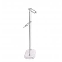 Eichholtz 111870 - Lowell Towel Rack, Small, Polished Stainless Steel, White Marble Base, 19.69"W (111870 )