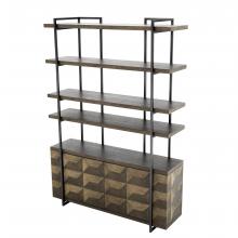 Eichholtz 112009 - Gregorio Shelving Unit, Oak, Bronze, 55.12"W (112009 )