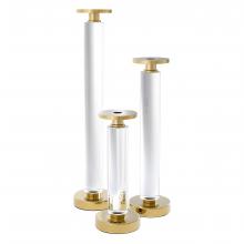 Eichholtz 112094 - Chapman Candle Holder, Set of 3, Clear Glass, Gold, 4.72"W (112094 )