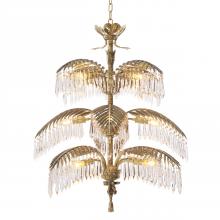 Eichholtz 112273UL - Hildebrandt Chandelier, 12-Light, Large, Vintage Brass, Crystal Glass, 31.5"W (112273UL )