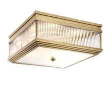 Eichholtz 112858UL - Marly Flush Mount, Antique Brass, Clear Glass, Frosted Glass, 15.94"W (112858UL )