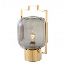 Eichholtz 113074UL - Wang Table Lamp, 1-Light, Gold, Smoke Glass, 19.29"H (113074UL )
