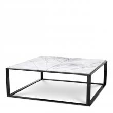 Eichholtz 113283 - San Ramon Coffee Table, Black, Bianco Lilac Marble, 39.37"W (113283 )