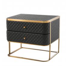 Eichholtz 113407 - Monfort Nightstand, Black, Brushed Brass, 25.59"W (113407 )