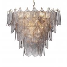 Eichholtz 113899UL - Verbier Chandelier, 10-Light, Small, Smoke Glass, Brushed Brass, 24.41"W (113899UL )