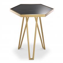 Eichholtz 114092 - Samson Side Table, Brushed Brass, Black, 21.46"H (114092 )