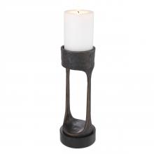 Eichholtz 114141 - Bologna Candle Holder, Large, Bronze, Black Granite Base, 5.12"W (114141 )