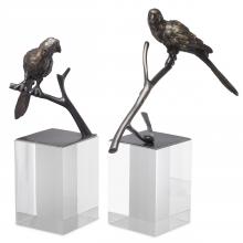 Eichholtz 114143 - Morgana Sculpture, Set of 2, Bronze, Clear Acrylic Base, Small:  6.69"W ; Large:  11.42"W