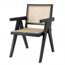 Eichholtz 114165 - Aristide Dining Chair, Classic Black, Natural, 35.43"H (114165 )