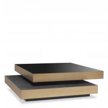 Eichholtz 114433 - Shelton Coffee Table, Black, Brushed Brass, Charcoal Gray, 48.82"W (114433 )