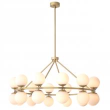 Eichholtz 114679UL - Hutchinson Chandelier, 24-Light, Antique Brass, White Glass, 45.28"W (114679UL )