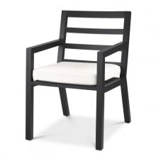 Eichholtz 115003 - Delta Outdoor Dining Chair, White, Black Frame, 21.85"W (115003 )