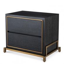 Eichholtz 115102 - Hazel Nightstand, Charcoal Gray, Brushed Brass, 29.53"W (115102 )