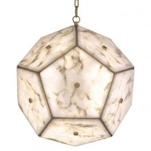 Eichholtz 115147UL - Gallo Pendant, 6-Light, Antique Brass, Alabaster, 23.62"W (115147UL )