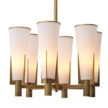 Eichholtz 115215UL - Dino Chandelier, 6-Light, Antique Brass, White Glass, 23.62"W (115215UL )