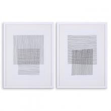 Eichholtz 115394 - Pencil Drawings Wall Art, Set of 2, White Frame, 25.59"W (115394 )