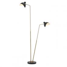 Eichholtz 115462UL - Asta Floor Lamp, 2-Light, Antique Brass, Black, 80.71"H (115462UL )
