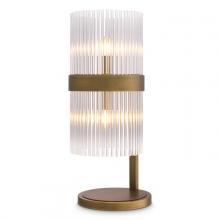 Eichholtz 115473UL - Carnero Table Lamp, 2-Light, Antique Brass, Clear Glass, 23.82"H (115473UL )