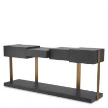 Eichholtz 115578 - Nerone Console, Charcoal Gray, Brushed Brass, 70.87"W (115578 )