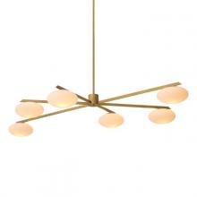 Eichholtz 116124UL - Evergreen Pendant, 6-Light, Large, Antique Brass, White Glass, 82.68"W (116124UL )