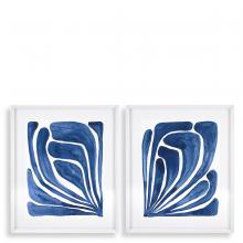 Eichholtz 116654 - Print Blue stylized leaf set of 2