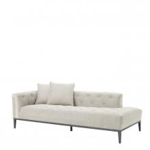 Eichholtz A111349 - Cesare Sectional Sofa Left Side, Pebble Gray Fabric, Gunmetal Base, 86.61"W (A111349 )