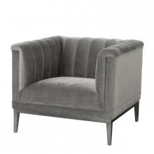 Eichholtz A111506 - Raffles Armchair, Gray, Gunmetal Base, 29.53"H (A111506 )