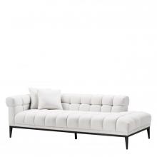 Eichholtz A113357 - Aurelio Sectional Sofa Left Side, Avalon White Fabric, Gunmetal Base, 87.8"W (A113357 )