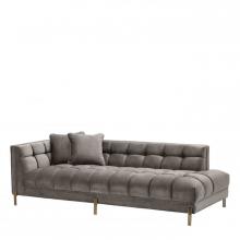 Eichholtz A113386 - Sienna Sectional Sofa Left Side, Savona Gray Velvet, Brushed Brass, 87.8"W (A113386 )