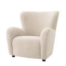 Eichholtz A114572 - Svante Armchair, Brisbane Cream Fabric, Black Feet, 38.19"H (A114572 )