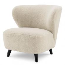 Eichholtz A115460 - Hydra Armchair, Brisbane Cream Fabric, Black Legs, 28.74"H (A115460 )