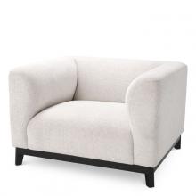 Eichholtz A115811 - Corso Armchair, Lyssa Off-White Fabric, Black Base, 27.95"H (A115811 )